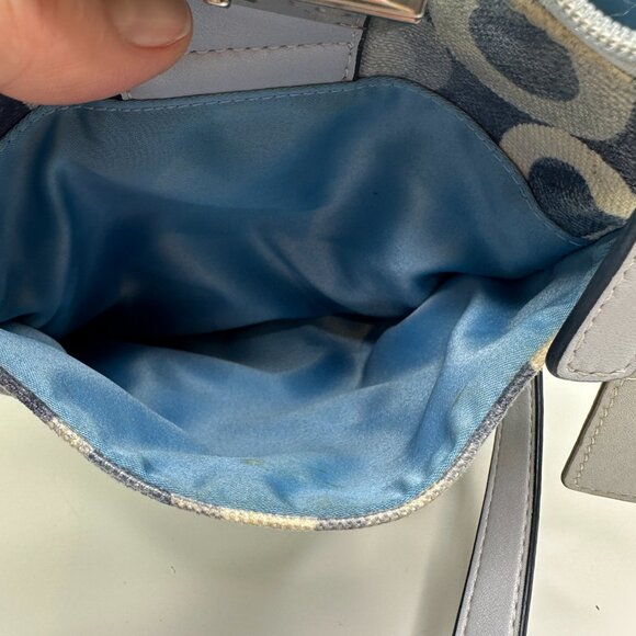 Coach Kristin Swing Bag Crossbody Sequin Signature Blue 43725 - Picture 15 of 15